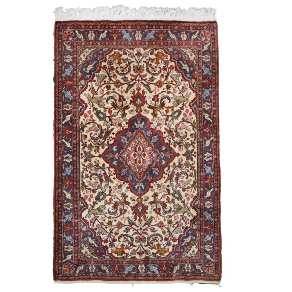 240×125-cm Price and Buy Persian Carpet with Wool Hand-Knotted in Bijar Geometric Red