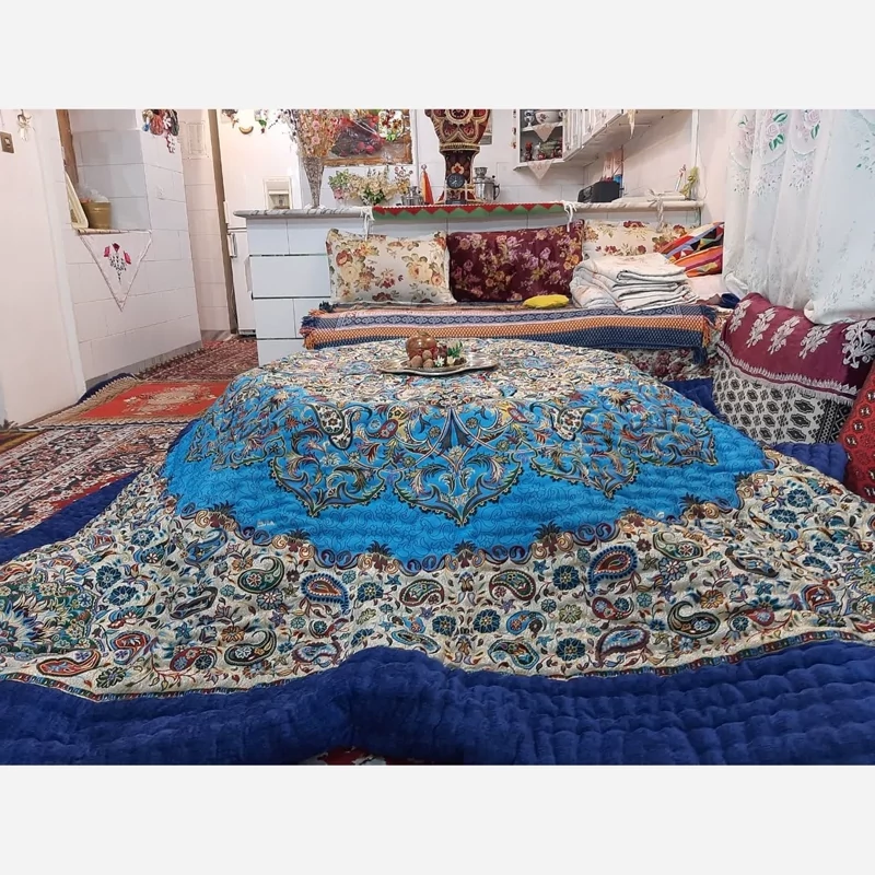 Price and Buy Handmade Korsi Quilt 3x3 Meter | Persian Hand-Stitched Velvet Comforter
