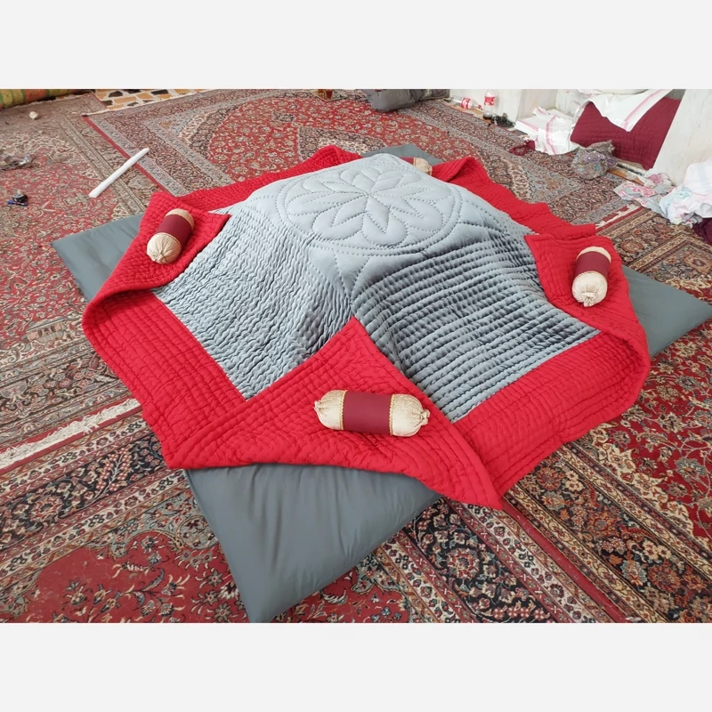 Price and Buy Handmade Velvet Korsi Quilt 4x4 | Traditional Persian Hand-Stitched Comforter - Image 16