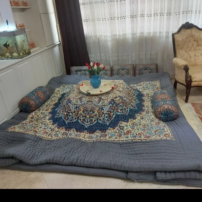 Price and Buy Handmade Korsi Quilt 3x3 Meter | Persian Hand-Stitched Velvet Comforter - Image 13