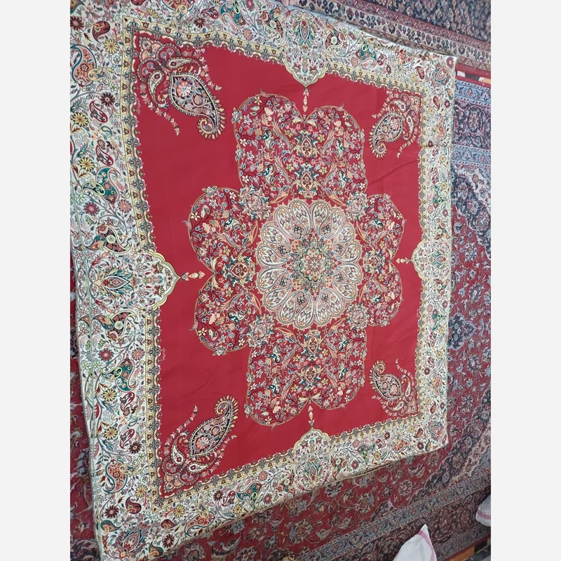 Price and Buy Handmade Termeh Korsi Quilt | Persian Hand-Stitched Comforter in 3x3, 3.5x3.5 & 4x4 Sizes - Image 16