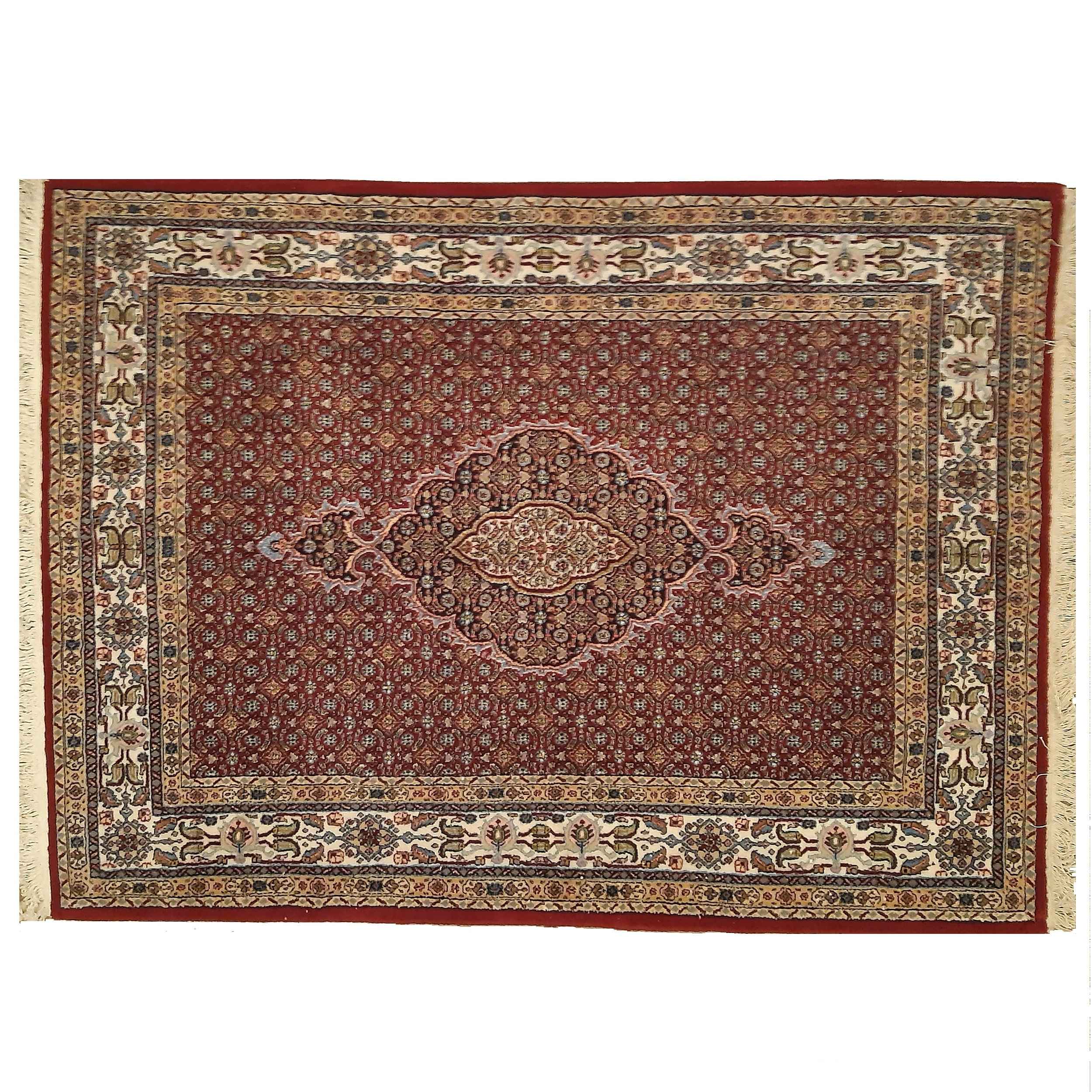 Price and Buy Authentic Persian Carpet with Silk & Wool Hand-Knotted in Birjand Riz Mahi
