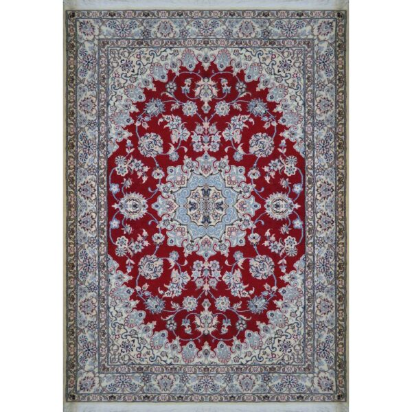 Authentic-Persian-Silk-Carpet-Hand-Knotted-in-Naeen-Lachak-Toranj-Red0 Price and Buy Authentic Persian Silk Carpet Hand-Knotted in Naeen Lachak Toranj Red
