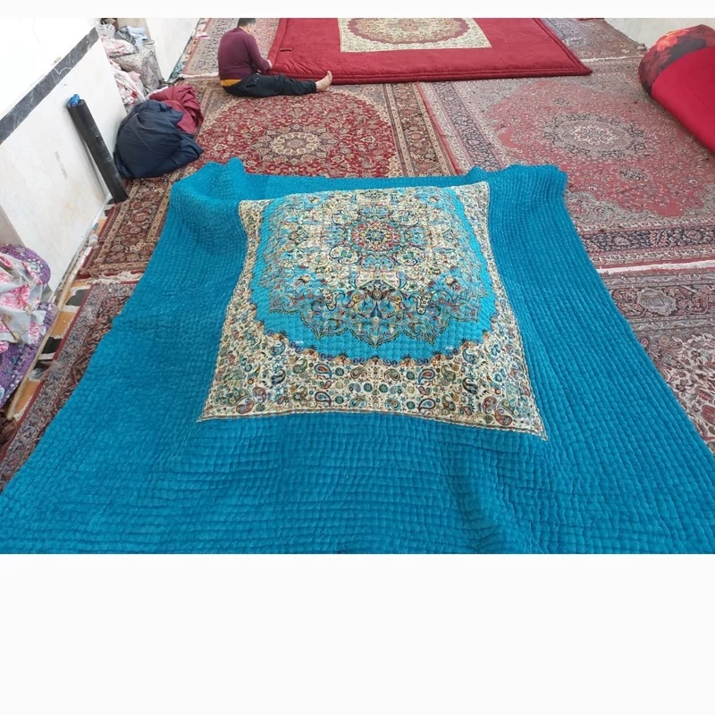 Price and Buy Handmade Korsi Quilt 3x3 Meter | Persian Hand-Stitched Velvet Comforter - Image 15
