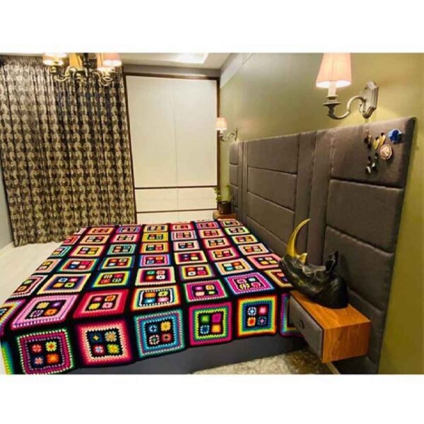 Cotton-Knitted-Bedspread-Model-Ahoo1 Price and Buy Cotton Crochet Bedspread – Colorful Afghan Style Blanket – Ahoo