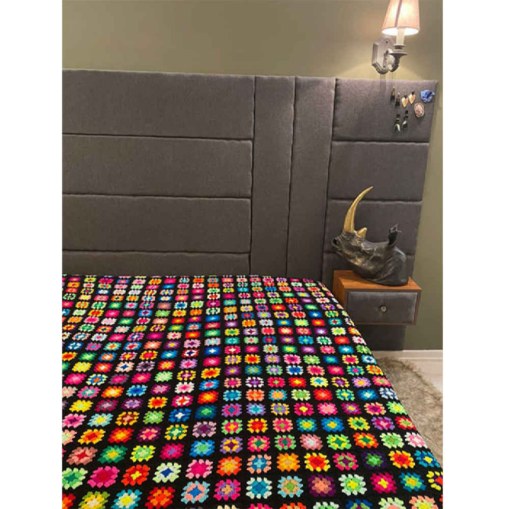 Price and Buy Cotton Crochet Bedspread – Afghan Style Colorful Blanket – Armita - Image 2