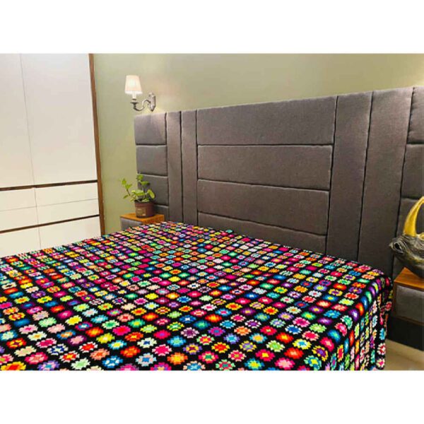 Cotton-Knitted-Bedspread-Model-Armita1 Price and Buy Cotton Crochet Bedspread – Afghan Style Colorful Blanket – Armita
