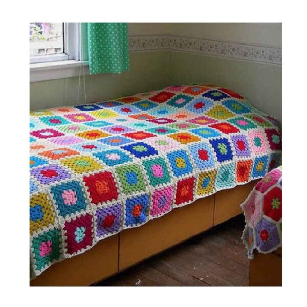 Cotton-Knitted-Bedspread-Model-Parvin Price and Buy Cotton Crochet Bedspread – Afghan Style Colorful Blanket – Parvin