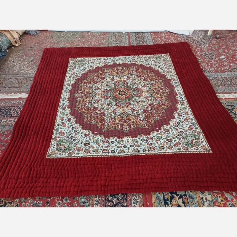 Price and Buy Handmade Korsi Quilt 3x3 Meter | Persian Hand-Stitched Velvet Comforter - Image 6