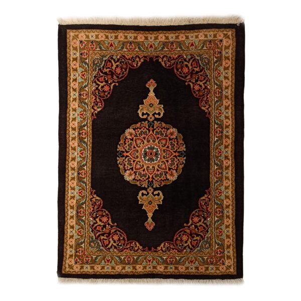 Genuine-Persian-Carpet-with-Wool-Hand-Knotted-in-Khorasan-Lachak-Toranj-Black-2 Price and Buy Genuine Persian Carpet with Wool Hand-Knotted in Khorasan Lachak Toranj Black