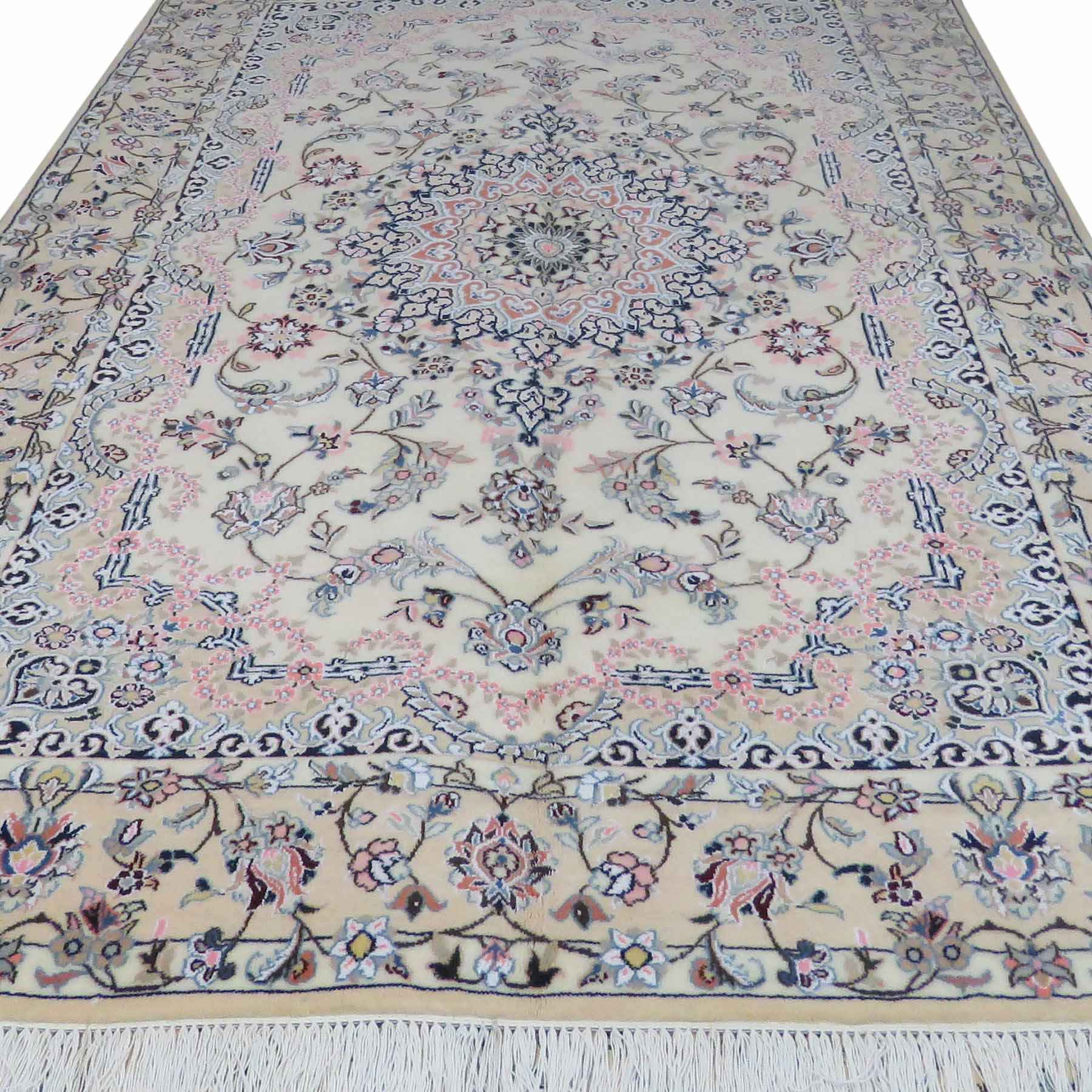 Price and Buy Genuine Persian Silk Carpet with Wool Hand-Knotted in Naeen Lachak Toranj - Image 3