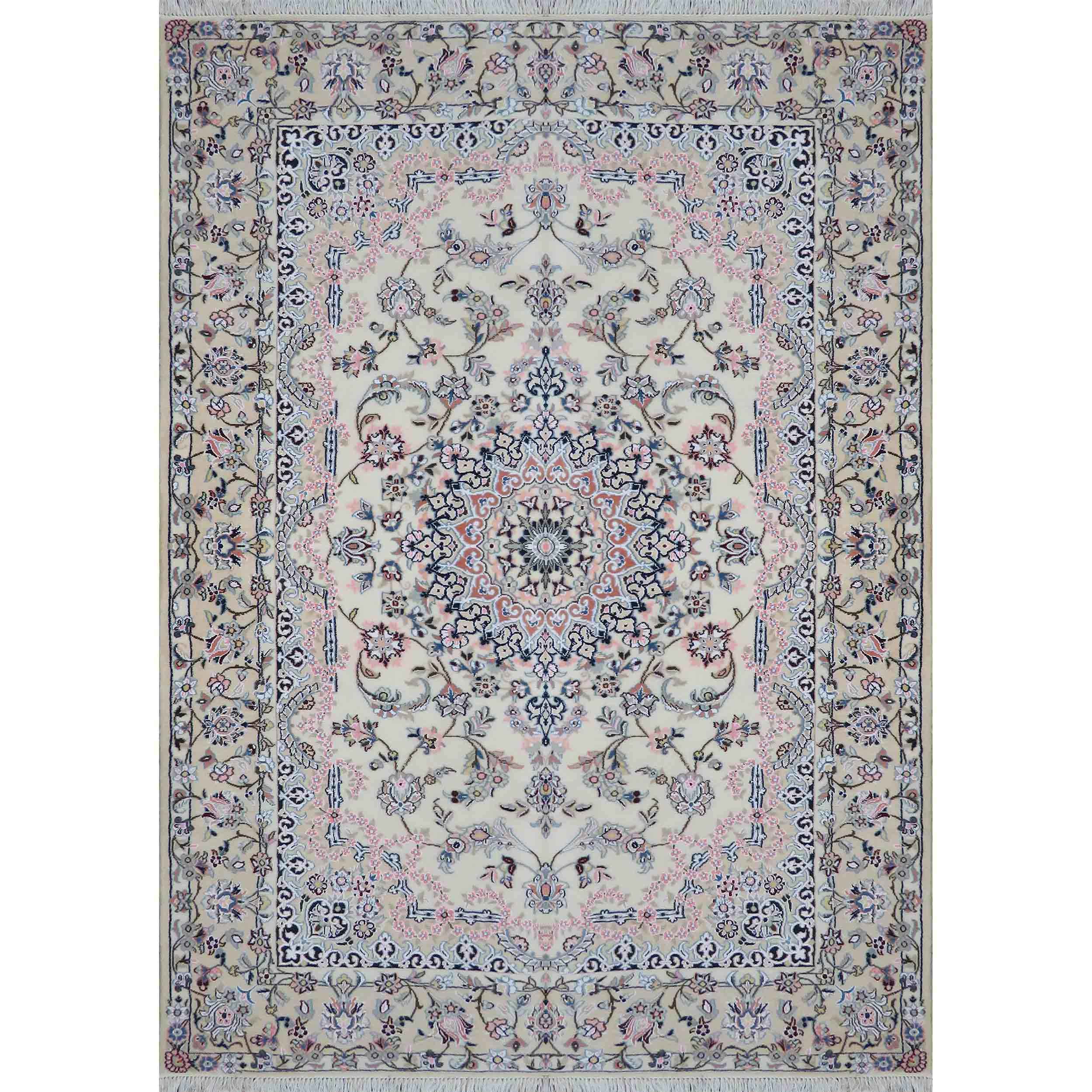 Price and Buy Genuine Persian Silk Carpet with Wool Hand-Knotted in Naeen Lachak Toranj