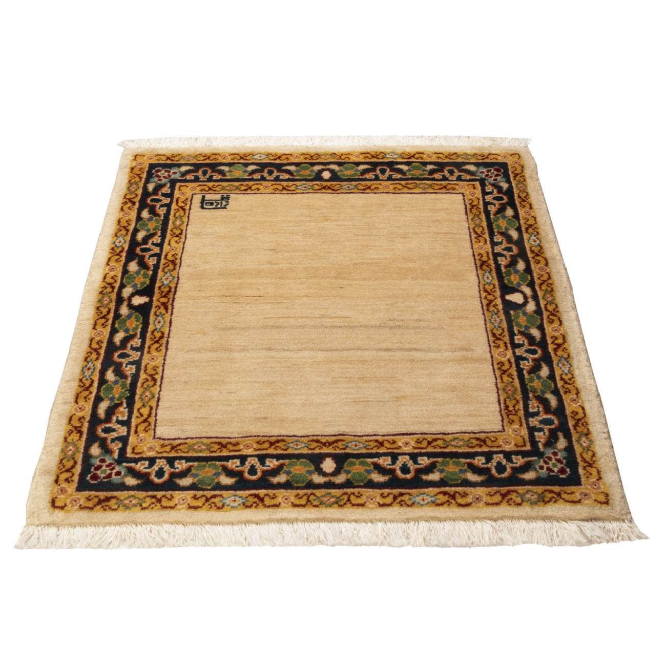 Price and Buy Genuine Persian Wool Carpet Hand-Knotted Bordered Cream - Image 6