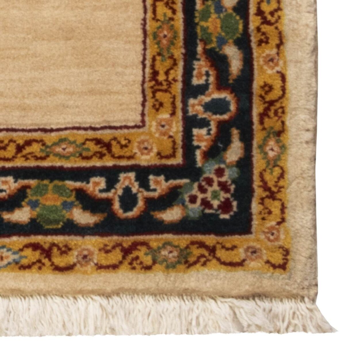 Price and Buy Genuine Persian Wool Carpet Hand-Knotted Bordered Cream - Image 10
