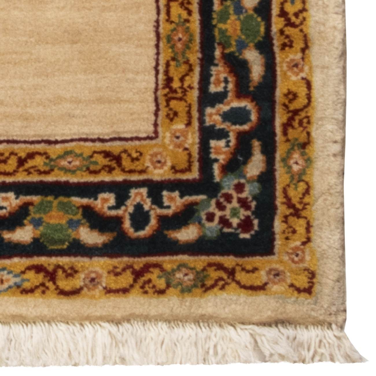 Price and Buy Genuine Persian Wool Carpet Hand-Knotted Bordered Cream - Image 10
