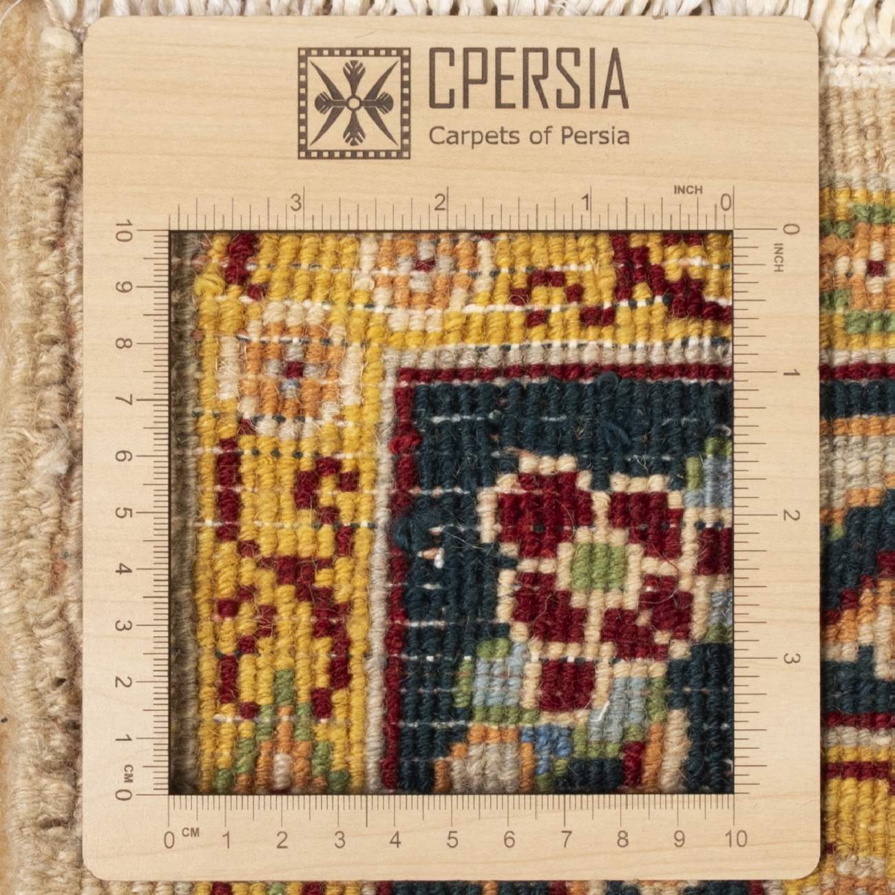 Price and Buy Genuine Persian Wool Carpet Hand-Knotted Bordered Cream - Image 9