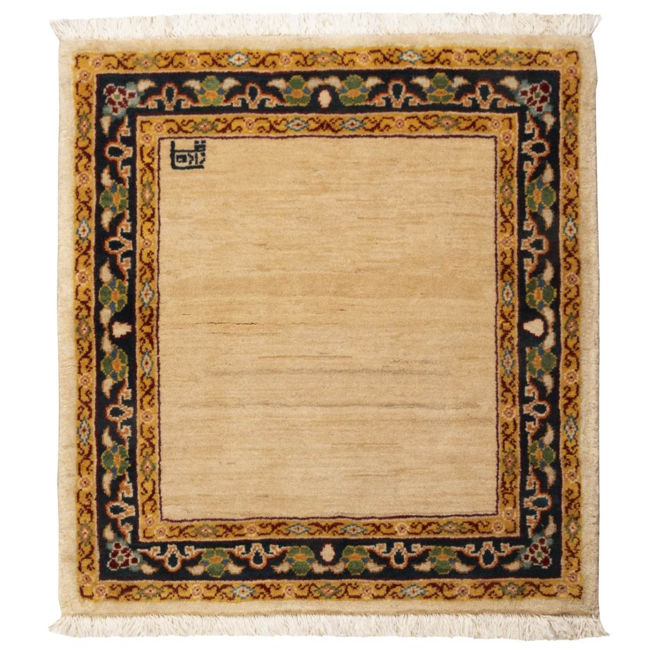 Price and Buy Genuine Persian Wool Carpet Hand-Knotted Bordered Cream