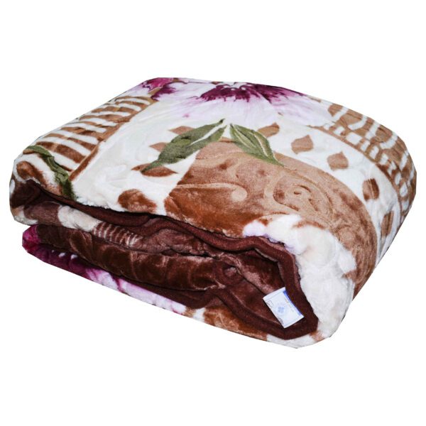 Golbaft-Persian-Single-Bed-Blanket-Floral-Brown-1 Price and Buy Golbaft Persian Single Bed Blanket Floral Brown