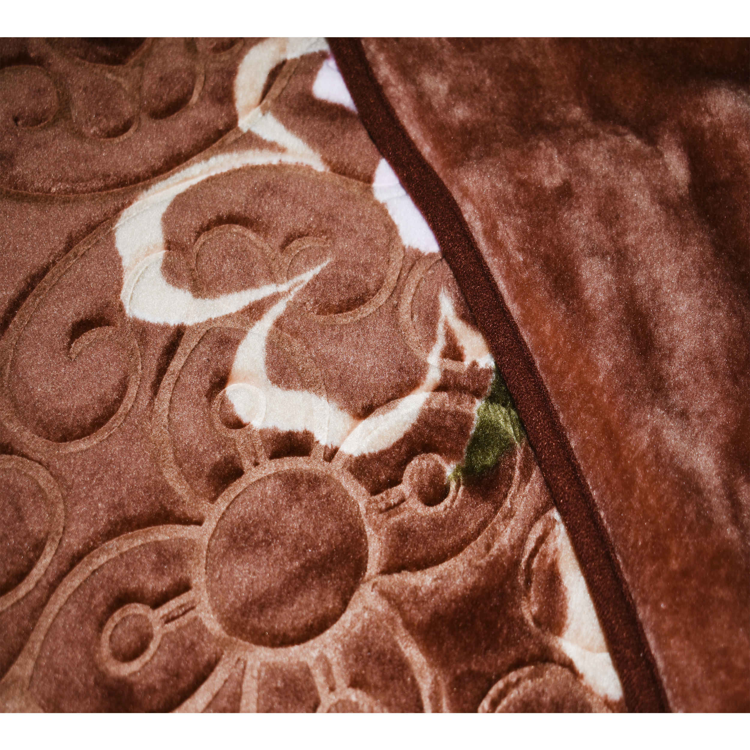 Price and Buy Golbaft Persian Single Bed Blanket Floral Brown - Image 4