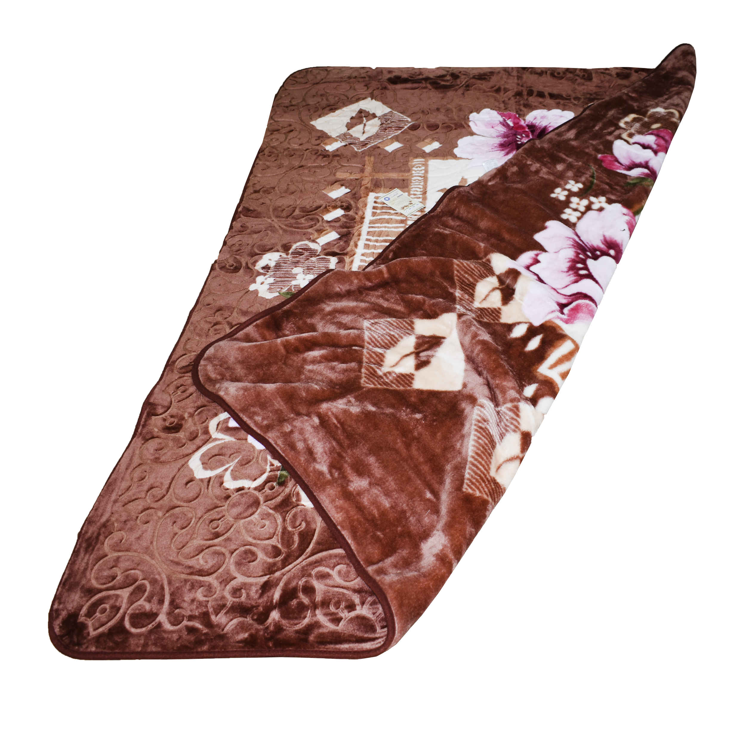 Price and Buy Golbaft Persian Single Bed Blanket Floral Brown - Image 2