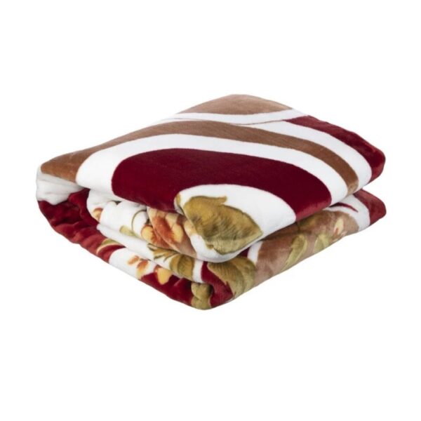 Golbaft-Persian-Single-Bed-Blanket-Floral-Maroon-1 Price and Buy Golbaft Persian Single Bed Blanket Floral Maroon