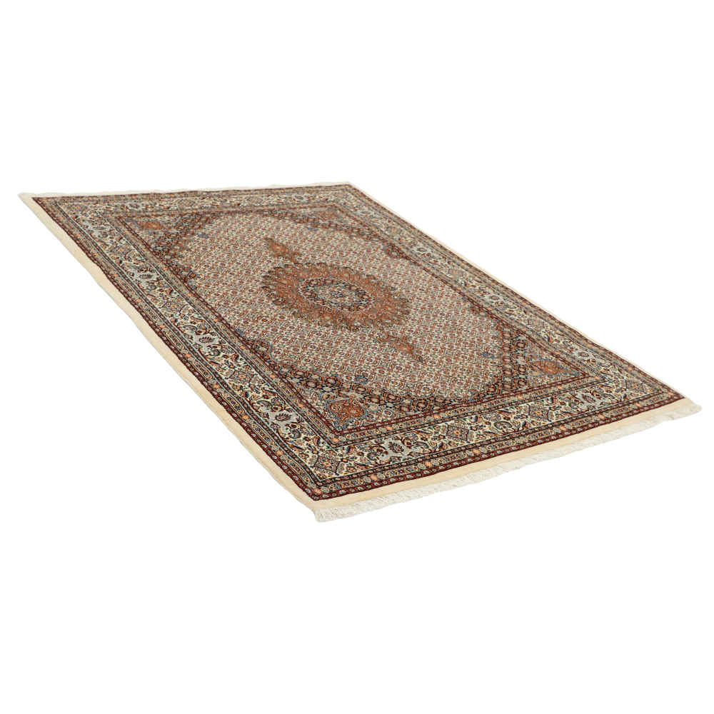 Price and Buy Persian Silk Carpet Hand-Knotted Original in Golabetoon Riz Mahi Brown - Image 4