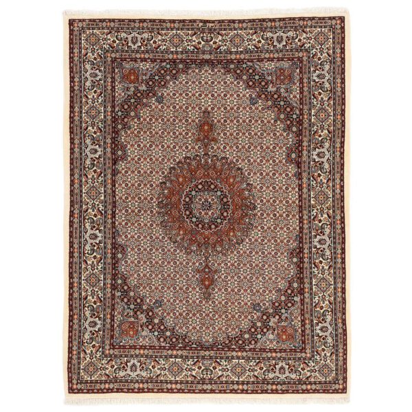 Hand-Knotted-Birjand-Carpet-Model-Golabetoon3 Price and Buy Persian Silk Carpet Hand-Knotted Original in Golabetoon Riz Mahi Brown