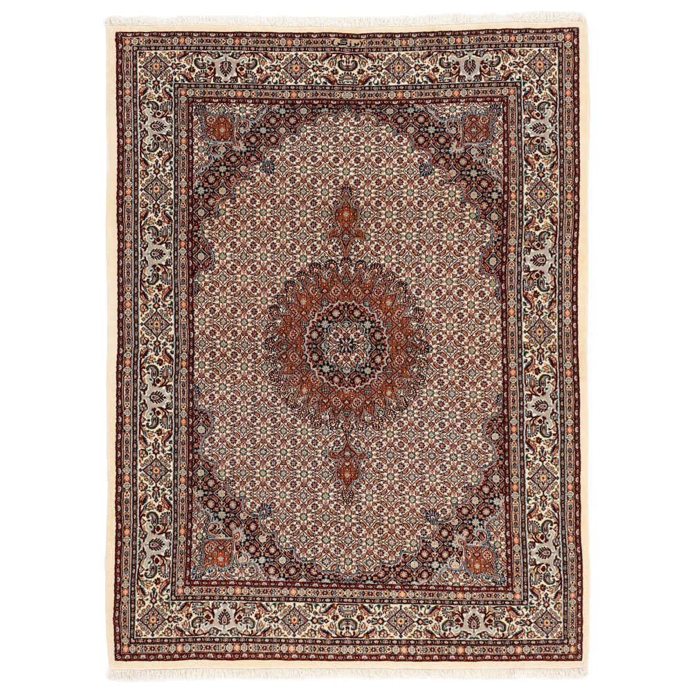 Price and Buy Persian Silk Carpet Hand-Knotted Original in Golabetoon Riz Mahi Brown