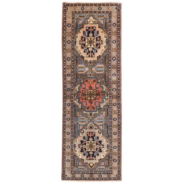 Hand-Knotted-Old-Ardabil-Runner-Rug-Model-Sevin-3 Price and Buy Vintage Tribal Hand-Knotted Persian Runner Carpet Model Sevin