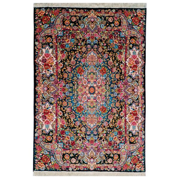 Hand-Knotted-Persian-Black-Carpet-Model-Gilda Price and Buy Persian Carpet Hand-Knotted Tabriz Silk & Wool Blend Carpet Gilda