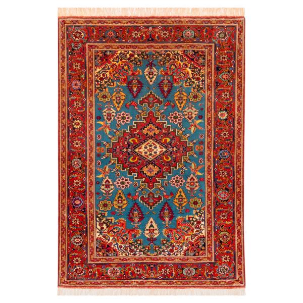 Hand-Knotted-Persian-Bojnourd-2.5-Meter-Rug-Turquoise-Color-1 Price and Buy Persian Wool Carpet Hand-Knotted Turquoise