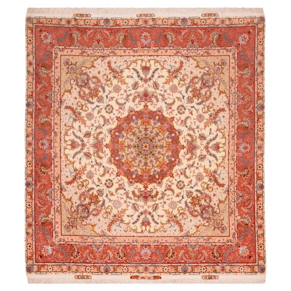Hand-Knotted-Persian-Carpet-Model-Dina-1 Price and Buy Persian Carpet Hand-Knotted Medallion Tabriz Silk & Wool Blend Wool Carpet Dina