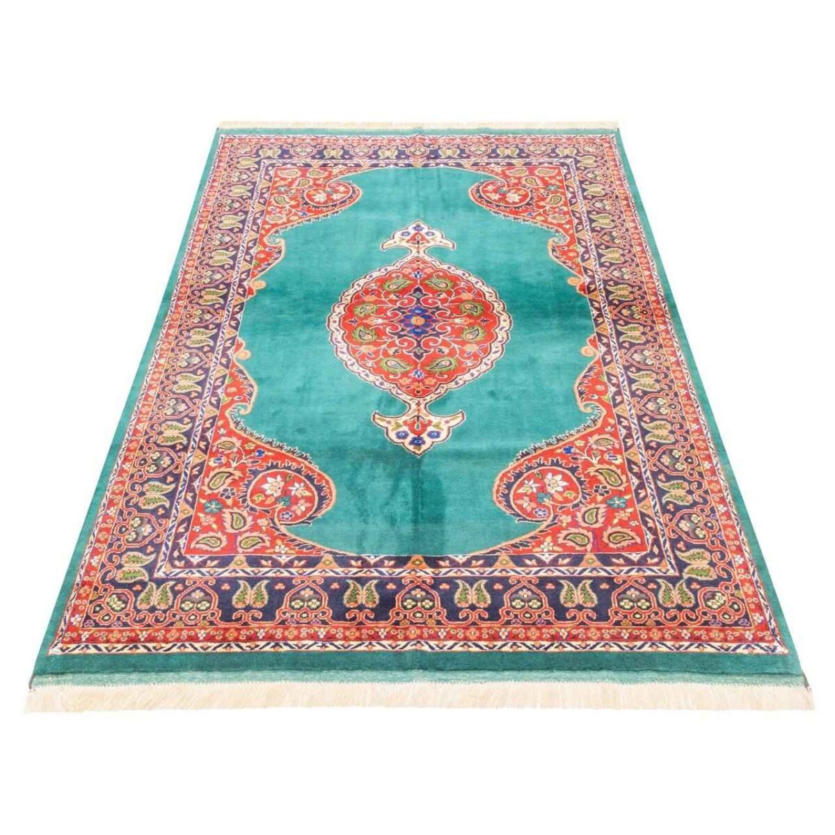 Price and Buy Persian Carpet Intricately Hand-Knotted Medallion Silk & Wool Blend Imani - Image 2