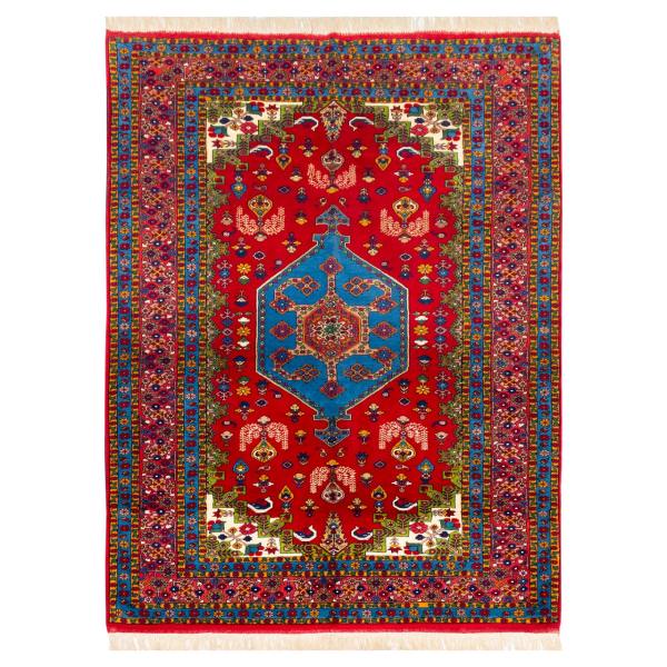 Hand-Knotted-Persian-Carpet-Model-Laki Price and Buy Persian Carpet Intricately Hand-Knotted Medallion Silk & Wool Blend Laki