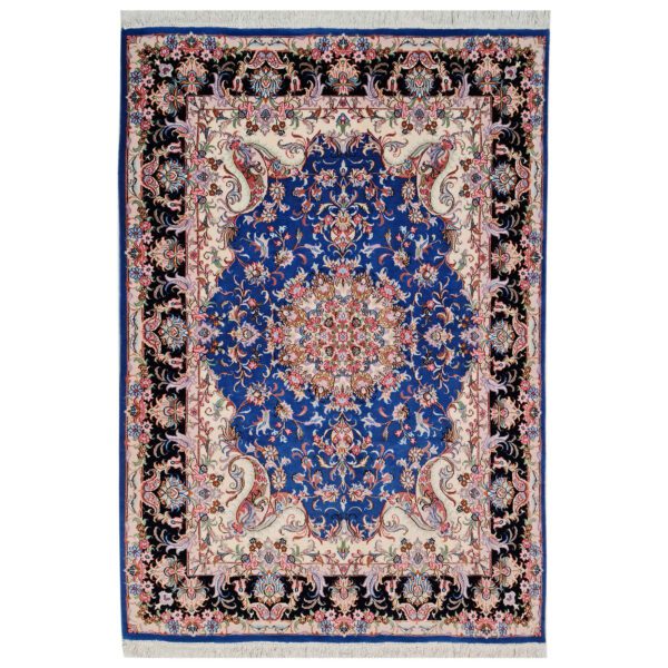 Hand-Knotted-Persian-Carpet-Rug-Model-Yosra-2 Price and Buy Persian Wool Carpet Hand-Knotted with Medallion design Model Yosra