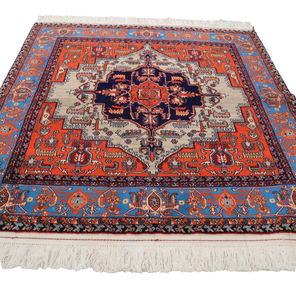 Price and Buy Intricately Hand-Knotted Persian Carpet Isfahan Medallion Wool - Image 2