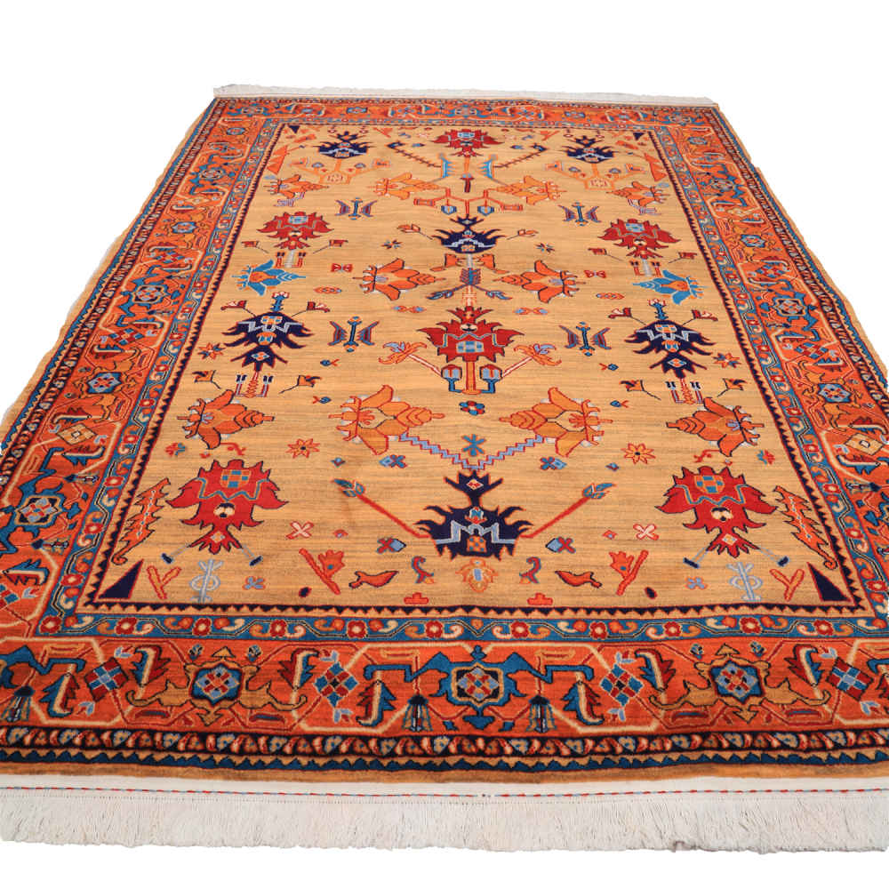 Price and Buy Intricately Hand-Knotted Persian Carpet Isfahan Tribal Wool Vagireh - Image 3