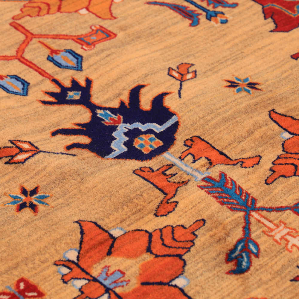 Price and Buy Intricately Hand-Knotted Persian Carpet Isfahan Tribal Wool Vagireh - Image 4