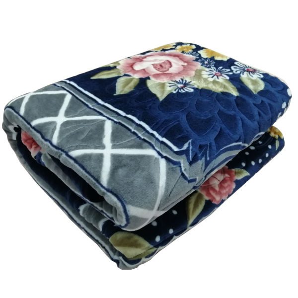 Iranian-Golbaft-Double-Bed-Blanket-Model-Navy-Blue-1 Price and Buy Golbaft Iranian Double Bed Blanket Navy Blue