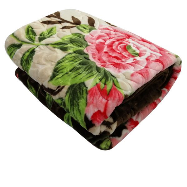 Iranian-Golbaft-Double-Bed-Blanket-Model-Pink-Rose-1 Price and Buy Golbaft Iranian Double Bed Blanket Pink Rose