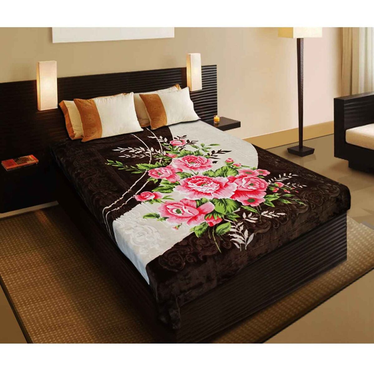 Price and Buy Golbaft Iranian Double Bed Blanket Pink Rose - Image 3