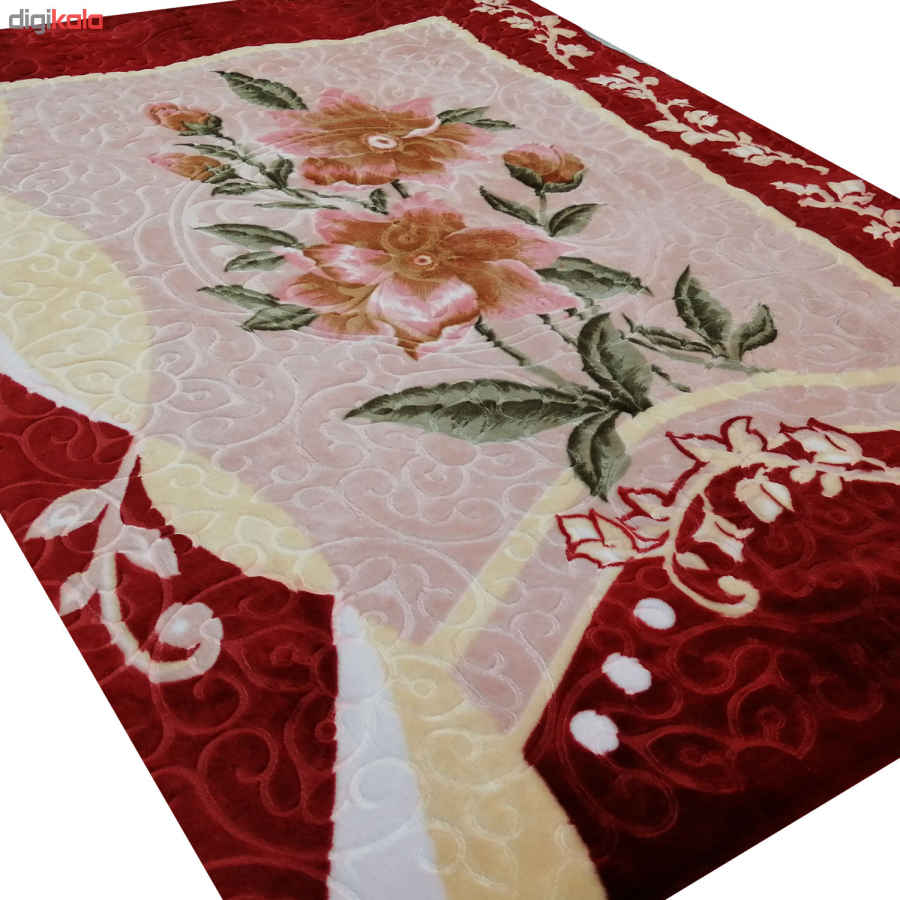Price and Buy Golbaft Iranian Single Bed Blanket 220×160 cm Red - Image 2
