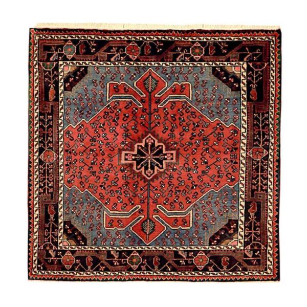 Iranian-Hand-Knotted-Hamadan-Rug-Model-Tina-1 Price and Buy Persian Carpet Intricately Hand-Knotted Medallion Wool Tina
