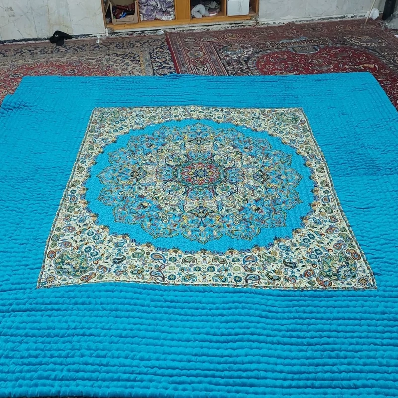 Price and Buy Handmade Korsi Quilt 3x3 Meter | Persian Hand-Stitched Velvet Comforter - Image 3