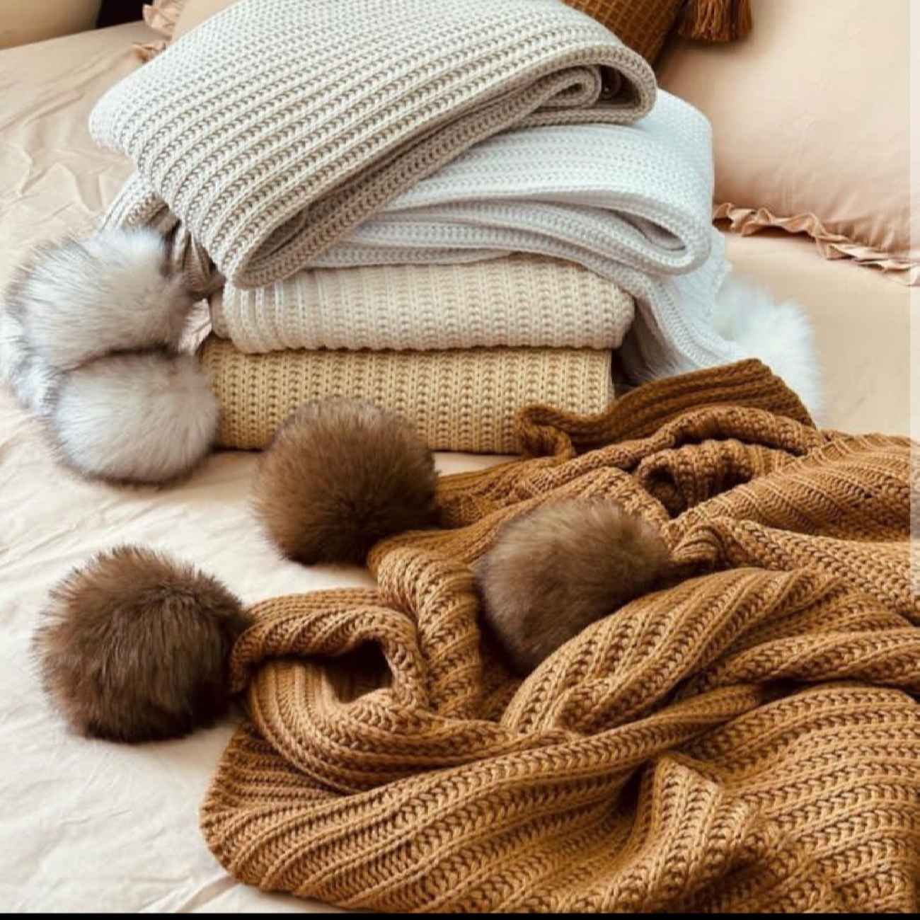 Price and Buy Knitted Sofa Throw Blanket for Living Room – Perfect for All Seasons - Image 4