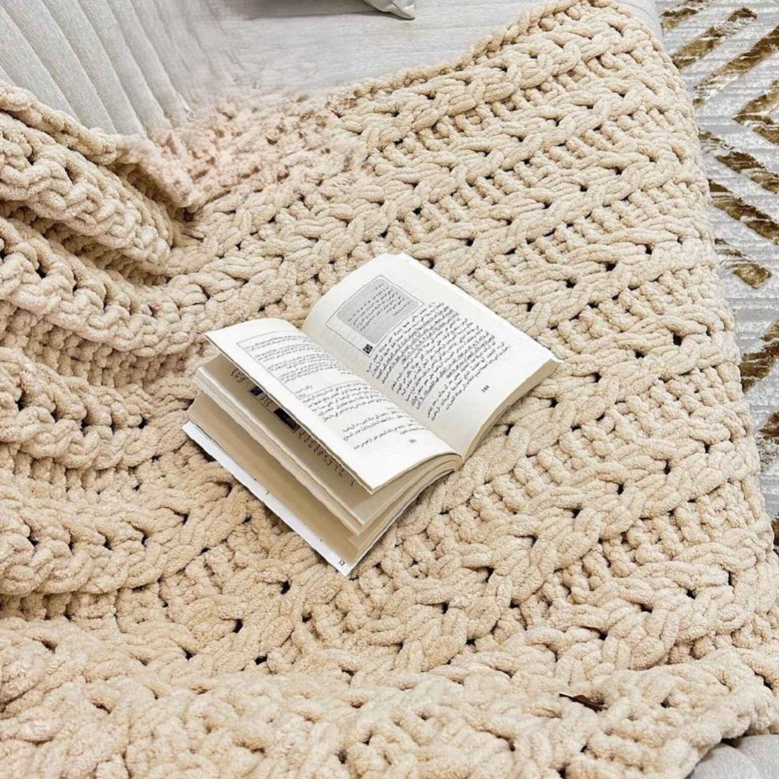 Price and Buy Knitted Sofa Throw with Wheat Cluster Design – Stylish & Chic - Image 2