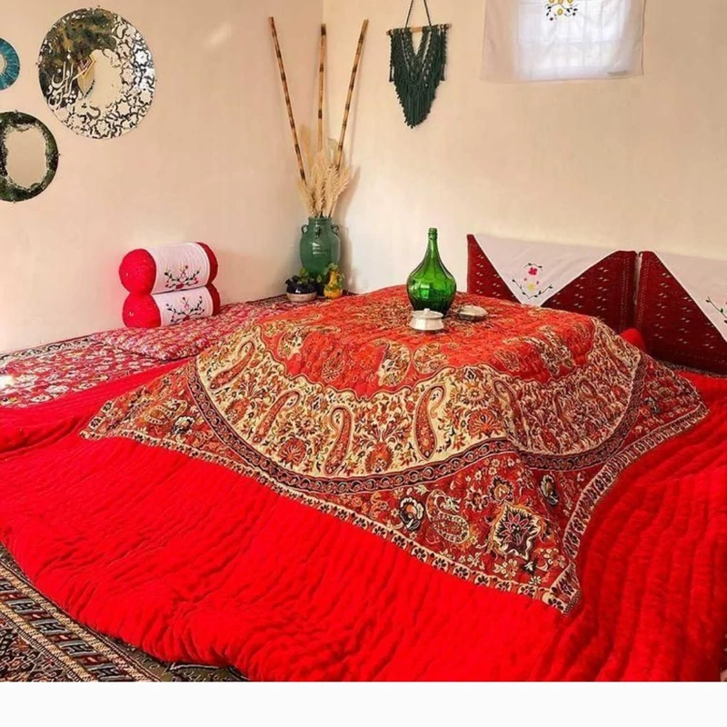 Price and Buy Handmade Korsi Quilt 3x3 Meter | Persian Hand-Stitched Velvet Comforter - Image 16