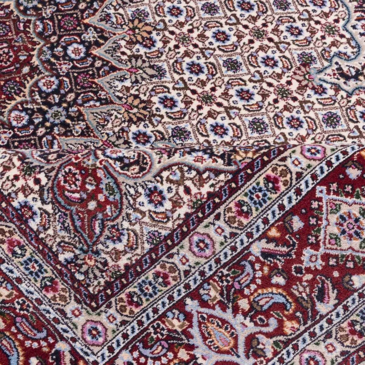 Price and Buy Persian Carpet in Silk & Wool Original Hand-Knotted in Birjand Riz Mahi - Image 8