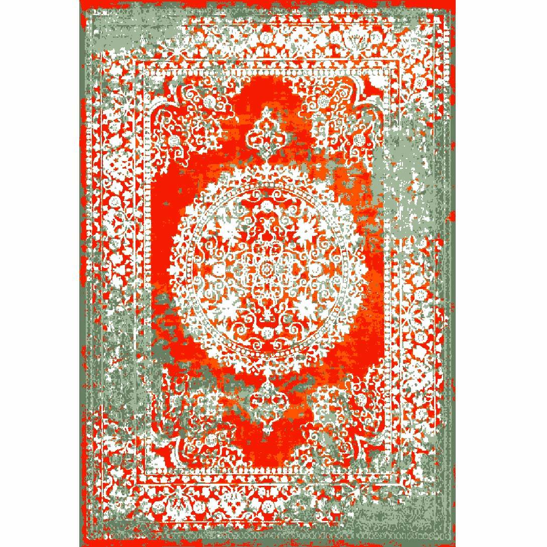 Price and Buy Persian Carpet with Silk Hand-Knotted in Tabriz Lachak Toranj Orange