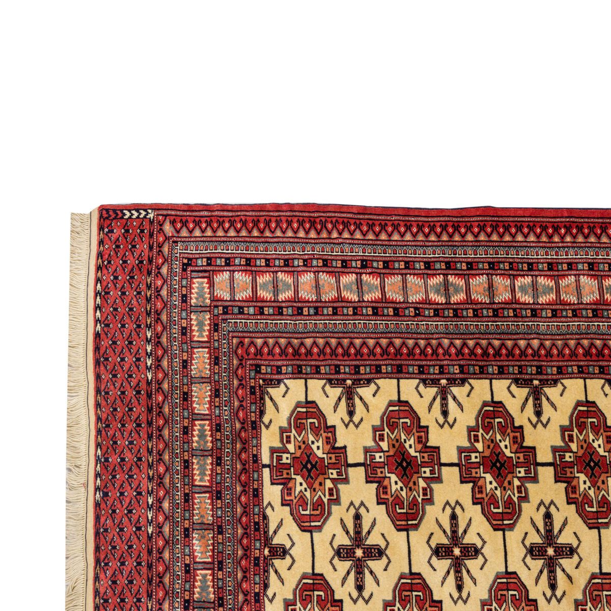 Price and Buy Persian Carpet with Wool Hand-Knotted Genuine in Golestan Torkaman Red - Image 4